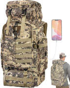 80L Camping Hiking Backpack, Large Military Tactical Backpack by Vaupan