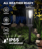 NEWMESSI 6 Pack Solar Pathway Lights Outdoor, Super Brightness IP65 Waterproof - Image 4