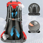 75L Hiking Backpack with Rain Cover Waterproof Camping Backpack Shoes Warehouse - Image 5
