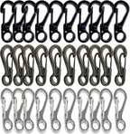 Mini Carabiner Clips with Metal Spring Wiregate Hook and Little Eye Hole by Bytiyar