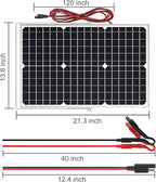 SOLPERK Solar Panel Kit 30W 12V, Waterproof Solar Battery Trickle Charger - Image 7