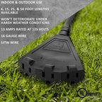 Holiday Lighting Outlet 50-Foot Black Extension Cord, 3-Prong Indoor & Outdoor - Image 5