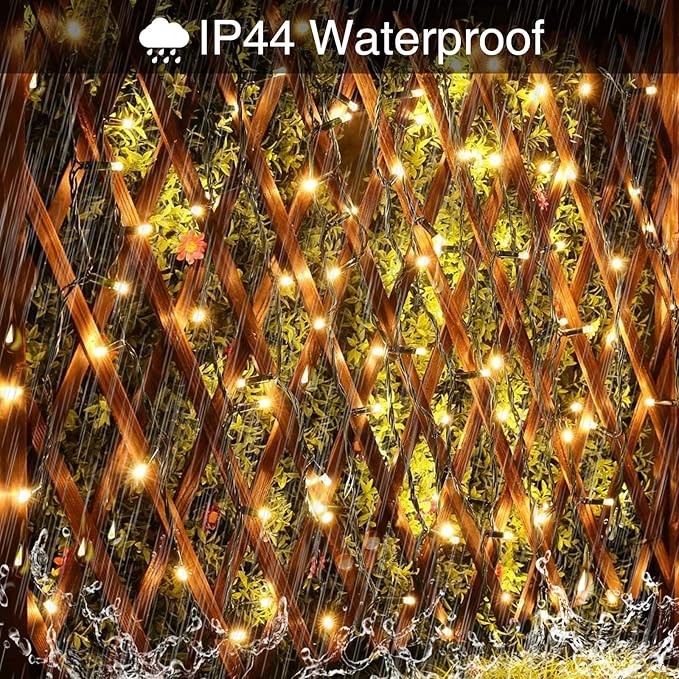 JMEXSUSS 500 LED Warm White Christmas Lights Indoor, 8 Modes Green Wire - Image 6