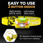 Foxelli USB-C Rechargeable LED Headlamp – Super Bright, Lightweight Head Lamp - Image 5