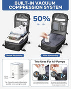 Vacuum Backpack Travel with Pump, Large Travel Backpack with Vacuum System - Image 2