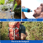 Portable 1.0L Water Fiter, Outdoor Water Filter Backpacking, Collapsible Hiking - Image 6