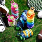 5 Pcs Collapsible Water Bottles 16 oz Portable Foldable Water Bottles Silicone - Image 6