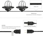 JONATHAN Y 10' Black 10-Light Rustic Farmhouse LED String Lights - Image 5