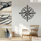 Violaura Compass Rose Metal Wall Art - Image 7