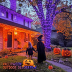JMEXSUSS Halloween Decoration Lights, 200 LED Orange Purple Halloween Lights - Image 5