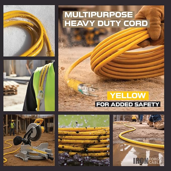 IRON FORGE CABLE 15 Foot Lighted Outdoor Extension Cord - Image 7