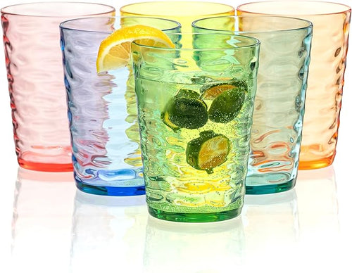 14-ounce Plastic Tumblers, Acrylic Drinking Glasses, Shatter-Proof, by ZAINCA