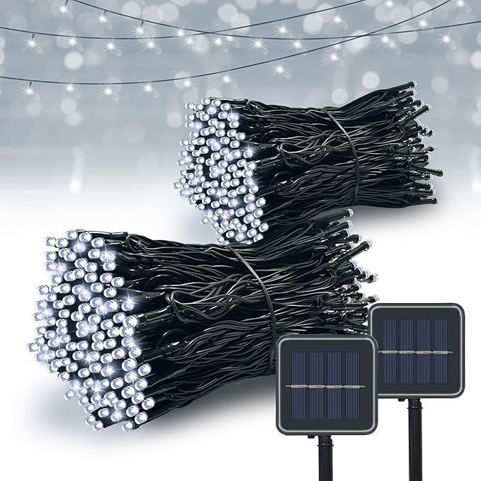 Vimorg Solar String Lights Outdoor, 2 Pack 170FT 480 LED Waterproof Solar by Vimorg