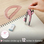 Mr. Pen- Geometry Compass and Protractor Set, 6 Inch Compass, 6 Inch Protractor - Image 3
