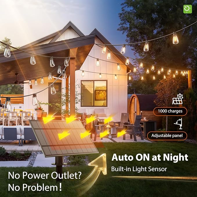 KYY 54 FT Solar String Lights Outdoor - Image 5