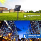 Blue Solar String Lights Outdoor, 2 Pack Total 80FT 200 LED Solar Twinkle Lights - Image 6