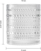 Plastic Hobnail Drinking Glasses Set of 6 Tritan Lowball Cups 14oz, - Image 5