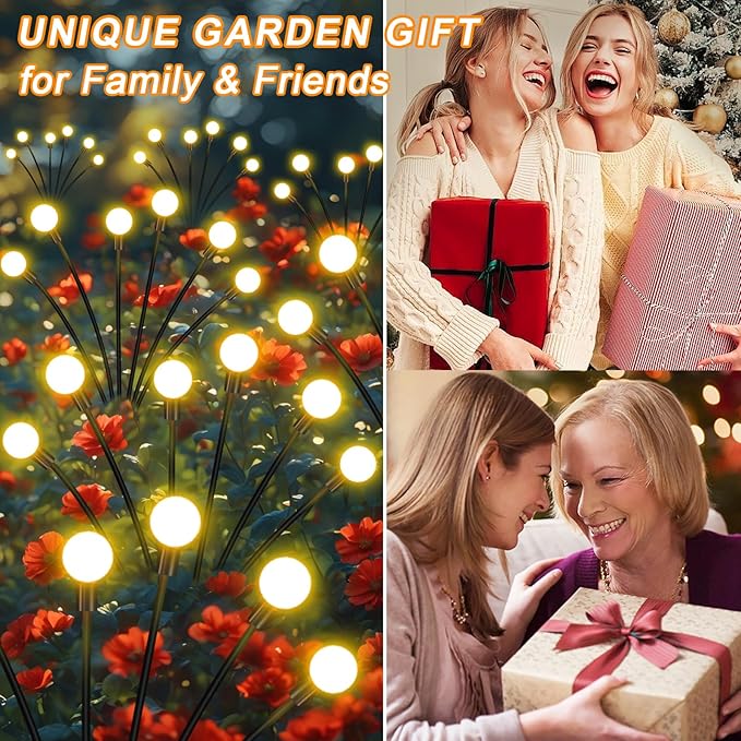 ZFNN Solar Lights Outdoor Garden – 6 Pack 36 LEDs Solar Firefly Lights - Image 6