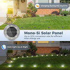 Peasur Mini Solar Ground Lights, 4 Pack Flat Solar Disc Lights Outdoor - Image 3