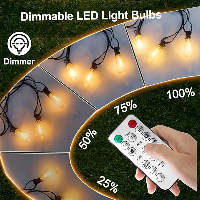 BLIATLUS 120FT Solar String Lights Outdoor Waterproof - Image 7