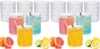 18PCS Plastic Hobnail Drinking Glasses - 14 Oz Clear Vintage Glasses Drinkware by Joyido
