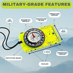 Trekker's Compass Crew Orienteering Compass, Magnetic Navigation Set - Image 5
