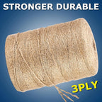 Vanhench Jute Twine Rope 1/13" x 1100FT, Natural Jute String Cord - Image 4