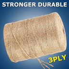 Vanhench 805FT Natural Jute Twine String, Bulk Hemp Jute Rope Cord Twine - Image 4
