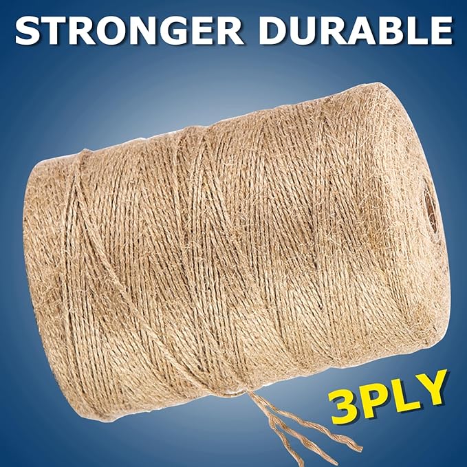 Vanhench 805FT Natural Jute Twine String, Bulk Hemp Jute Rope Cord Twine - Image 4