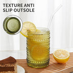 HomeVogue Vintage Hobnail Drinking Glasses Set of 12, 15 oz Highball Glasses & - Image 7