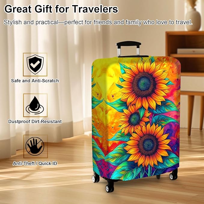Luggage Cover Protector for 26-28 Inch Suitcases, TSA Approved Elastic Travel - Image 7