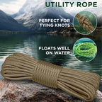 TECEUM Rope – 90 Feet x 3/8 Inch – Coyote Brown – Strong All-Purpose Utility - Image 3