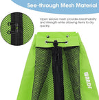 WANDF Swim Bag Mesh Drawstring Backpack Beach Backpack - Image 6