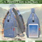 ZOMAKE Sling Bag, Small Crossbody Sling Backpack, Water Resistant Shoulder - Image 4
