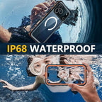 Red2Fire for iPhone 17 Pro Case Waterproof, Phone Case 6.3" Orange/Clear - Image 2