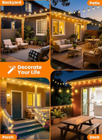 Outdoor String Patio Lights, 25FT 12 LED Patio Lights Waterproof, Connectable - Image 6