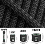 750lb Paracord Rope - 4mm 11 Strand Parachute para Cord Spool Rope Utility - Image 8