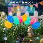 4 Pack 32 Led Solar Easter Egg Lights, Colorful Garden Swaying Firefly Lights - Image 8