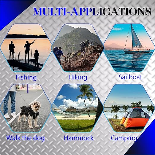 50 Pack 3.9" Heavy Duty Carabiner Clips, M10 Sliver Galvanized Steel Spring - Image 6