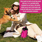 Dog Travel Water Bottle W/Collapsible Bowls - Image 6