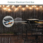 Outdoor Electrical Box, IP54 Waterproof Extension Cord Cover 9 Cable Entry - Image 8