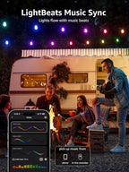 Lepro ZB1 AI Smart Outdoor String Lights APP Control, 54 ft RGB+IC+Warm White - Image 6