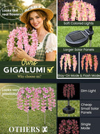 GIGALUMI Solar Lights Outdoor for Garden Decor, 2 Pack Solar Flower Lights - Image 2