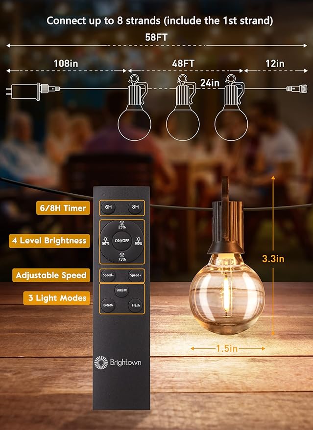 Brightown Outdoor String Lights - Image 5