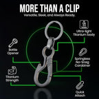 Titanium Carabiner Keychain Hook – Ultra-Light and Strong 2-Pack EDC Carabiner - Image 2