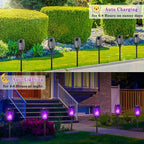 Purple Solar Halloween Lights for Halloween Decorations Outdoor, Solar Torch - Image 2