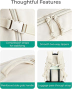 BAGSMART Travel Backpack for Women, 15.6 Inch Carry On Backpack Flight Approved - Image 6