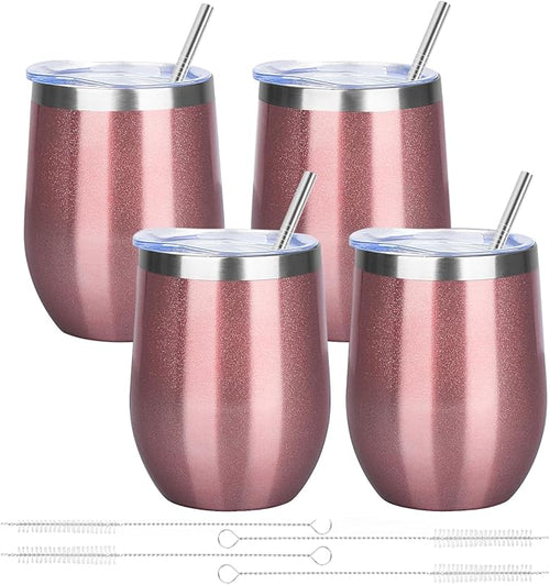 12oz/4 Pack Wine Tumbler Glasses by YEBTSLife