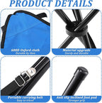 Small Travel Folding Camping Stool, 17 Inch Folding Outdoor Tripod Seats Blue - Image 4