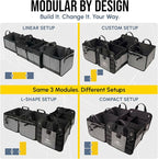 Modular 4-Section XL Trunk Organizer – Car Storage - Image 2